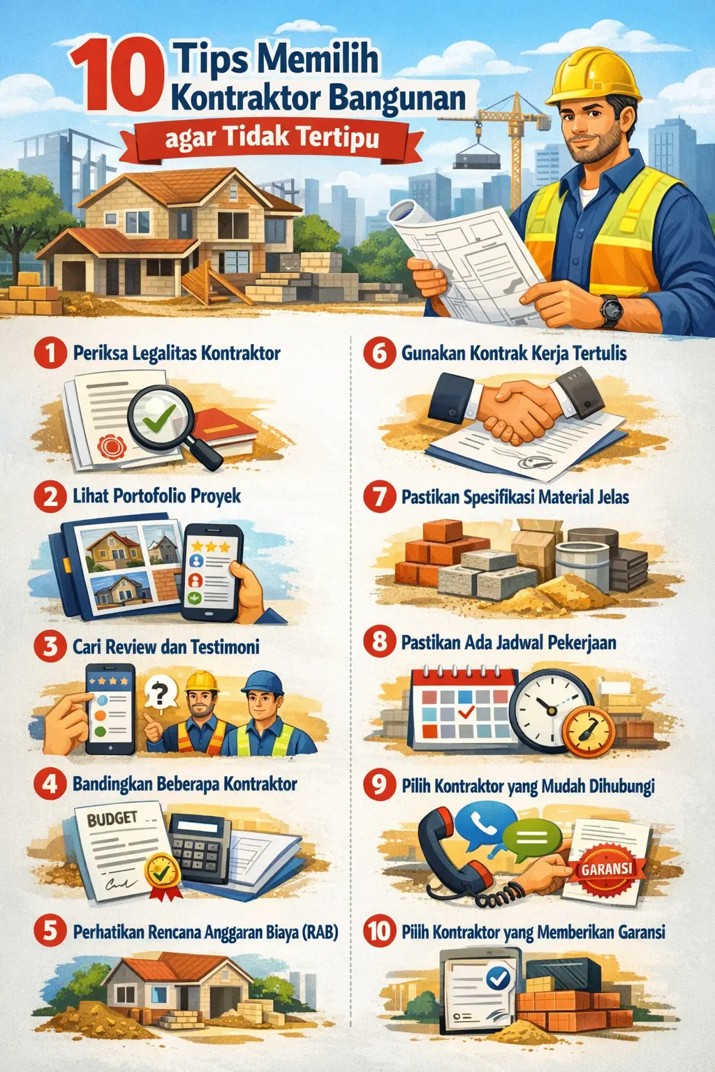 10 Tips Memilih Kontraktor Bangunan agar Tidak Tertipu