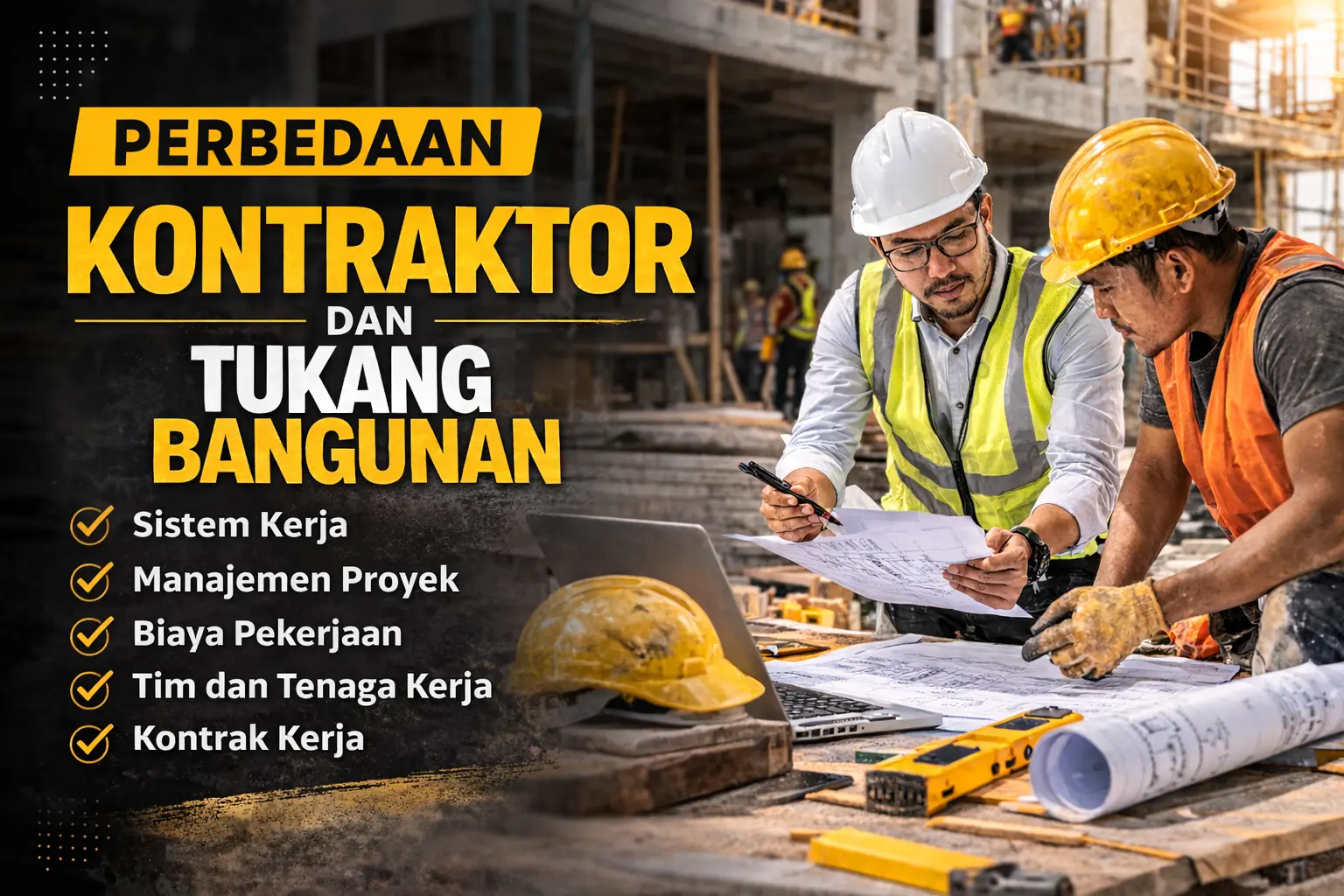 Perbedaan Kontraktor dan Tukang Bangunan